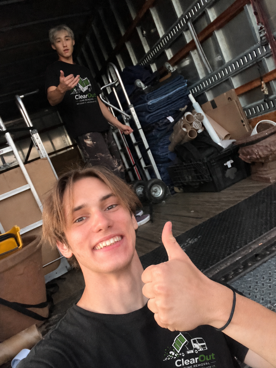 ClearOut Junk Removal team on the job